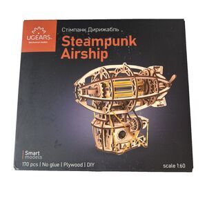 UGears Steampunk Airship Wooden Mechanical Model Kit Collectors Model NEW
